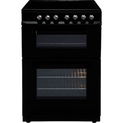 Servis DC60B Double Oven Electric Ceramic Cooker in Black
